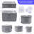 Storage Containers - Quilted 6-Piece Set Storage Box- Stores Chinaware, Stemware, Dinnerware,Grey