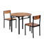 Ensemble de salle à manger l 34,8 po Fonso, table et chaises, plateau de table rond avec rallonge, ensemble de table de salle à manger, ensemble de salle à manger-1560626763-1560626767-1566835156