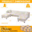 Canapé 126 pièces en chenille de style moderne de 126 pouces, en forme de U à tirette pour plus de confort et de style-870247478