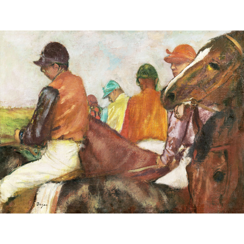 Tamiera Degas The Races III by Edgar Degas - Wrapped Canvas Print, 30 cm H x 46 cm W