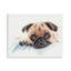 Plaque murale Innocent Pug Relaxing, design par Cady