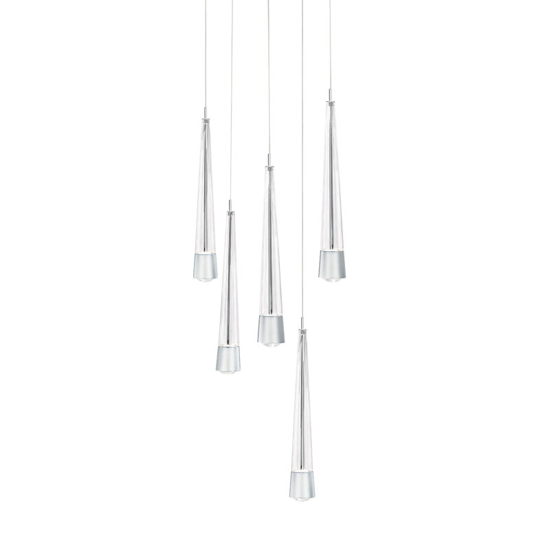 Quill Round Multi-Light 4-CCT Pendant, Chrome