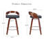 Tabouret de comptoir pivotant 24,8 po Ljoka-805980965