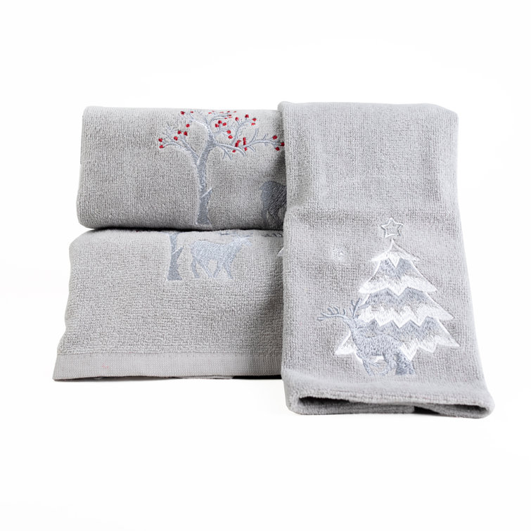 Black White Hand Towel, Evergreen Tree Towel, Luxury Hand Towel, Bathroom  Hand Towel, Elegant Bath Towel, Black White Bath, Seasonal Decor 