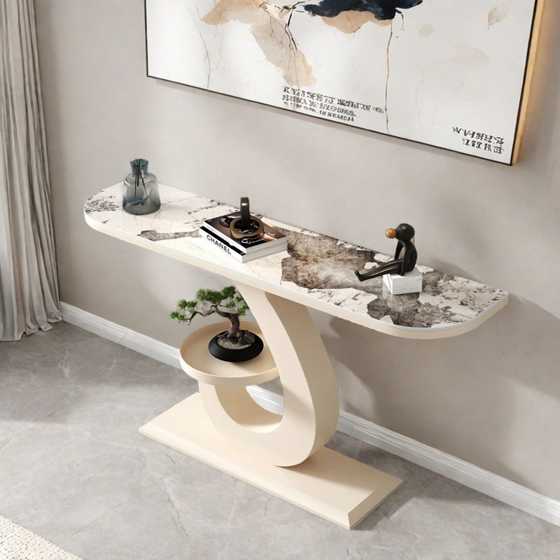 Console Luxury, Blanc, crème, 31.5" H x 55.1" W x 11.8" D