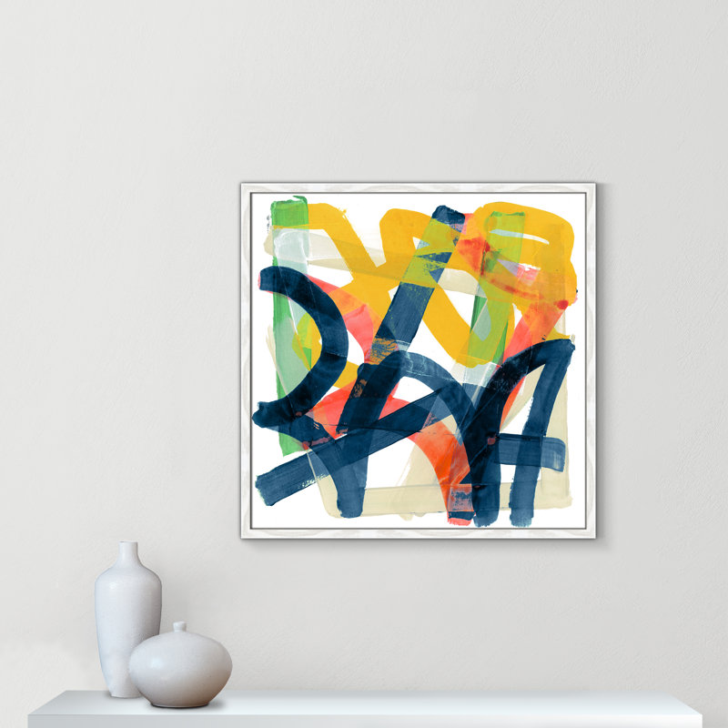 Carlston Adjoined by Cartissi - Peinture encadrée, Cadre blanc, H 27,5 po x l 27,5 po x P 0,75 po