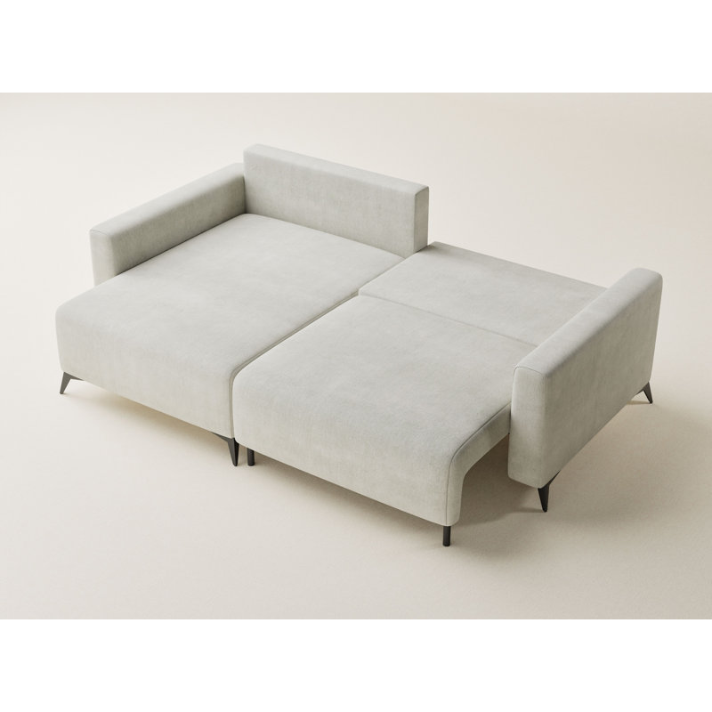 3 Seater Reclining Corner Sofa , Left Hand Facing, Chenille - Cream