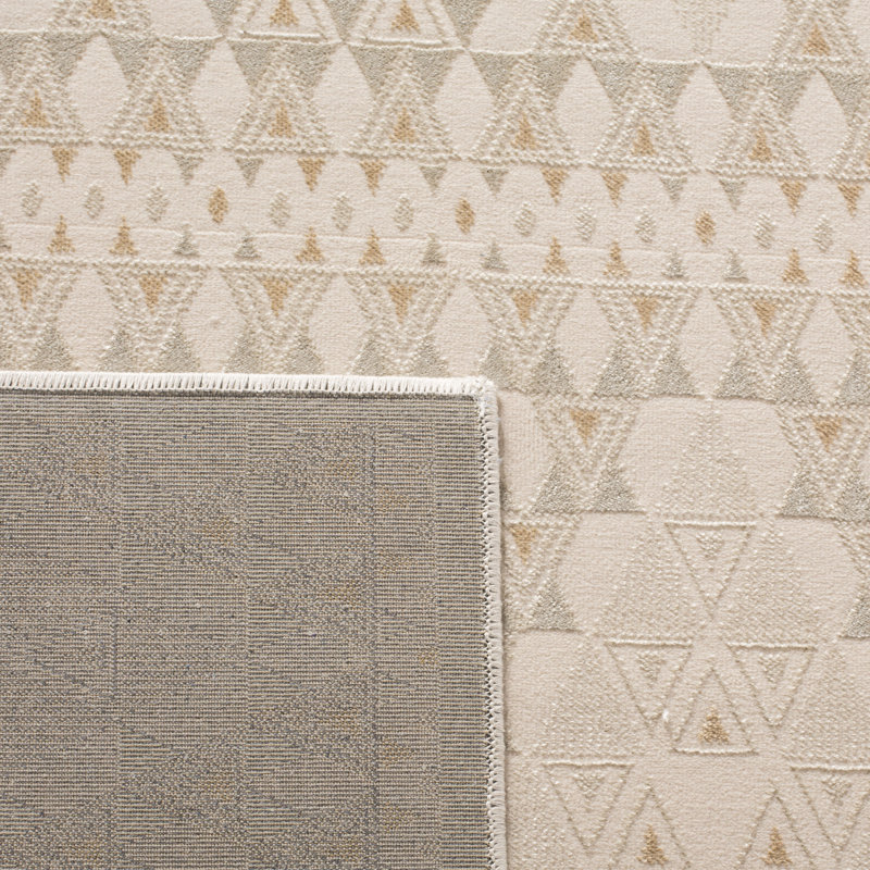 Ayanna Geometric Light Beige/Cream Area Rug, Runner 2'2" x 8'
