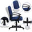 Mid-Back Fabric Executive Swivel Office Chair with Nylon Arms-2086739752