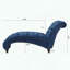 Chaise longue capitonnée sans accoudoirs - Tissu - Pieds en bouleau