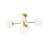 5-Light Symmetrical Frosted Glass Semi-flush Mount-408290772