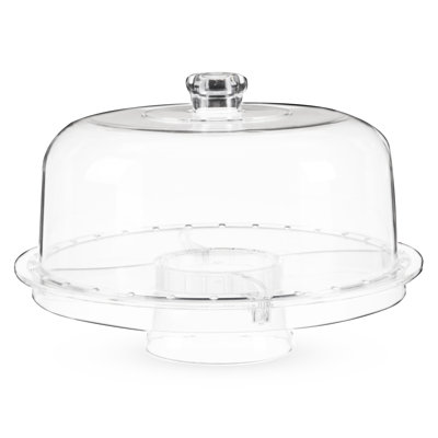 Multi-Functional Acrylic Server with Round Cake Mold