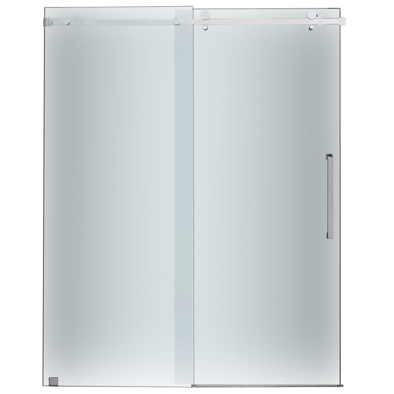 Moselle 75" Frameless Shower Door, Stainless Steel