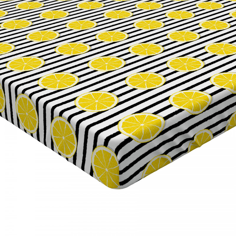 Microfiber Striped Fitted Sheet, Queen Fitted Sheet