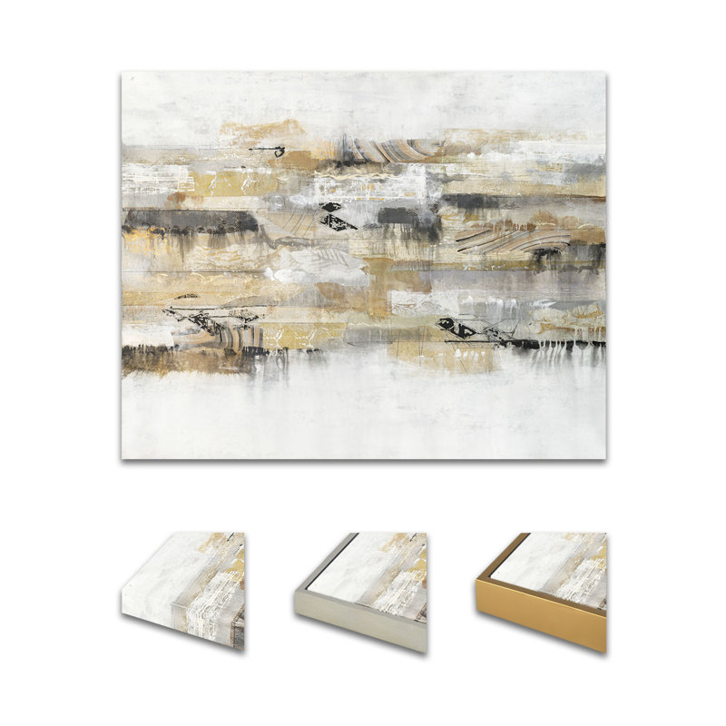 Golden Filagree Print by Jennifer Hollack Raboin, Stretched Canvas, 40" H x 50" W x 2" D
