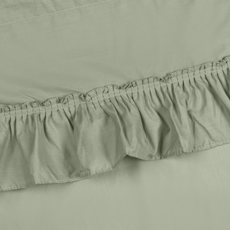 Ellis Cotton Blend Semi Sheer Curtain Pair, 27" W x 63" L, Sage