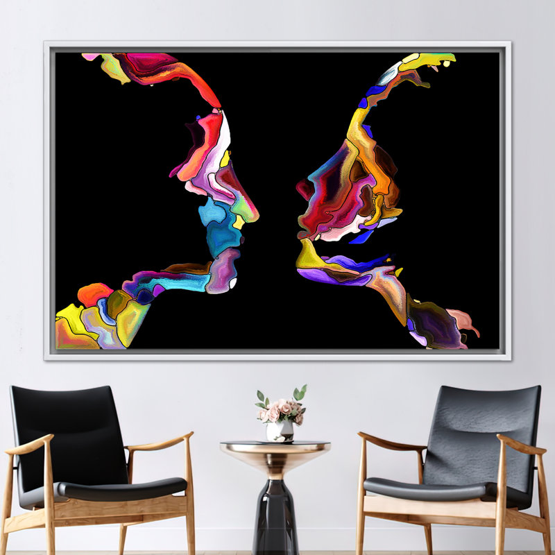Print on Canvas, 25 cm H x 35 cm W, White Floater Framed
