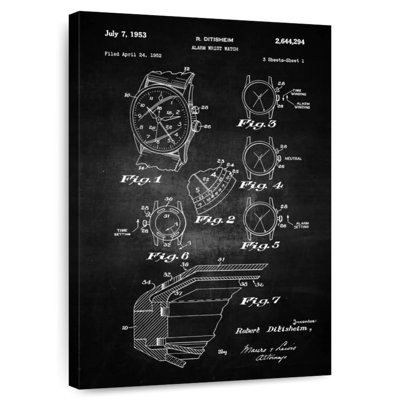 Alarm Wrist Watch BW Patent