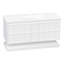 Meuble-lavabo mural de 122 cm avec lavabo en SMC et tablette ouverte, armoire de rangement sans poignées en MDF peint (blanc)