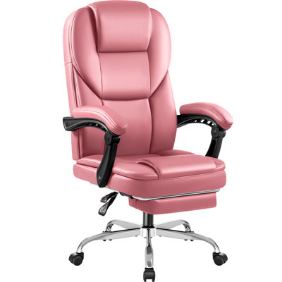 Laurren Reclining Office Chair with Massage, Ergonomic Computer Chair with Foot Rest