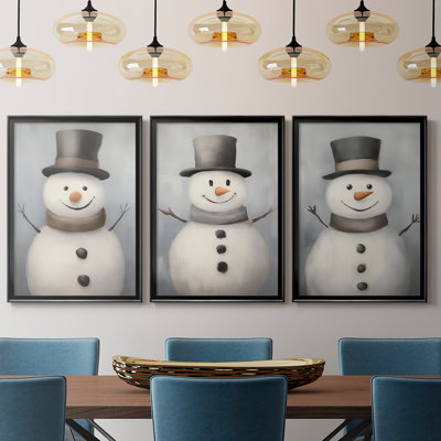 Art des Fêtes de Noël - Série 2-CD XXVII - Toile tendue avec châssis sur mesure - 3 pièces