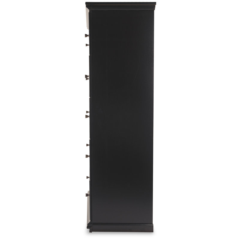 Leanette Commode 5 tiroirs, Noir