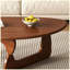 Table basse ovale de style Noguchi de 34 pouces, table basse moderne en bois de style Mid-Century avec base triangulaire stable pour le salon, appartement