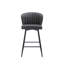 Tabouret de bar rembourré avec repose-pieds-105845133