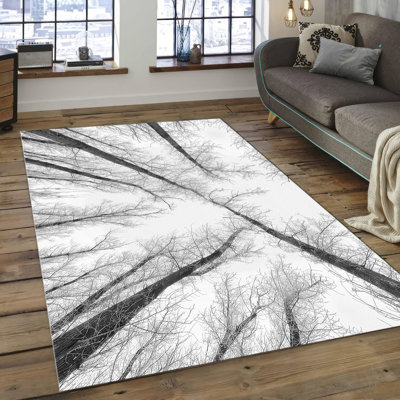 Exquisite Floral Pattern With Pile Soft Type Printed Rug Perfect for Adding a Touch of Elegance to Your Living Room or Bedroom Decor
