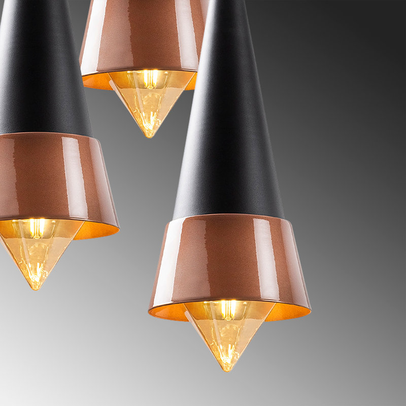 Luminaire suspendu conique à 3 lumières Kennebec