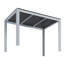 Garden Table With Aluminium Frame, 110 X 70 Cm, Wpc Balcony Table, Weatherproof, Rectangular Patio Table, Outdoor Dining Table, Heat And Weather Resistant, Non-slip, Black-1830981026-1830981031