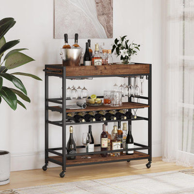 Aust Metal Bar Cart by Gracie Oaks
