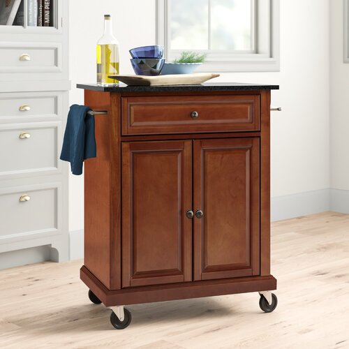 Three Posts™ Hedon Solid Wood Kitchen Cart & Reviews | Wayfair