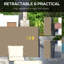 Dakota Fields 400cm W Polyester Cover Retractable Freestanding Awning-345034676-392274597