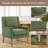 Leston Wide Upholstered Fabric Accent Armchair with Solid Wood Leg-363638033
