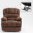 Large Size Power Chenille Upholstered Recliner Chair with Lift Base and Massage Heating Function-670331483