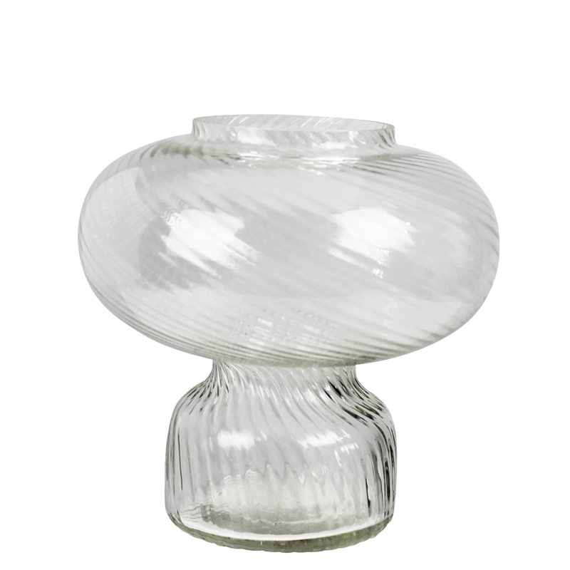 Swirl Vase, Glass - Lrg, 6.75" H x 7" W x 7" D