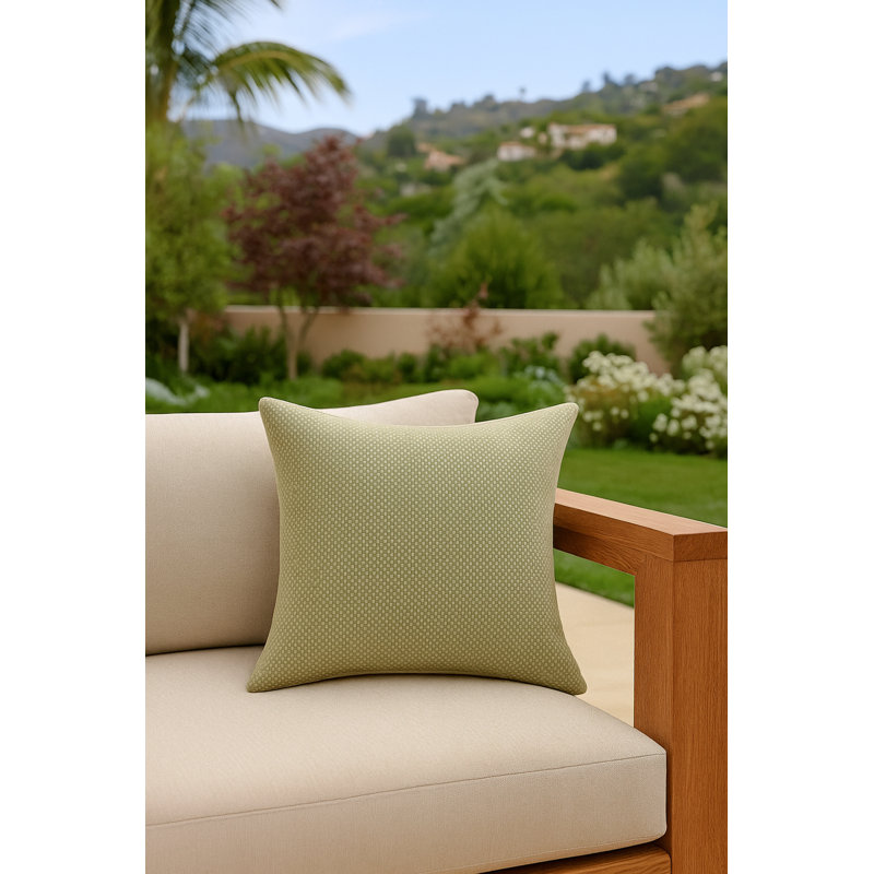 Outdoor Living Pillow Cover, Pure Green, Square 24", Polyester