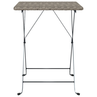 Folding Powder Coated Steel Bistro Table by Ebern Designs