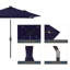 Parasol de marché extérieur carré 6,5 pi avec éclairage DEL Rosalynd Rosalynd-1119401786
