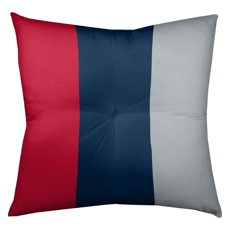  Coussin de sol touffeté, 26 po x 26 po, Milieu bleu / Côté argent