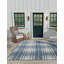 Tapis intérieur / extérieur pour jardin à carreaux bleu-27811599