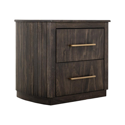 Table de chevet 2 tiroirs Dark Mezquite