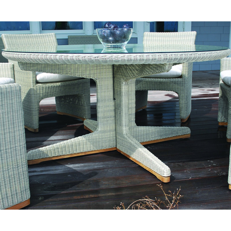 Westport Outdoor Round Dining Table, 60" Diameter, White