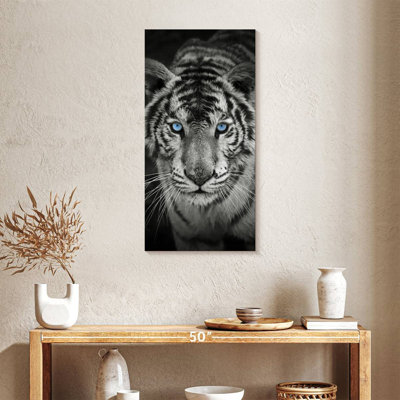 Tigre bleu sur toile