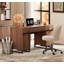  Ensemble de mobilier de bureau personnel: bureau de direction de 59 po avec station de charge et armoire de rangement, bibliothèque haute de 72 po, bureau d'ordinateur moderne et tablette de bibliothèque-122933758-128721377