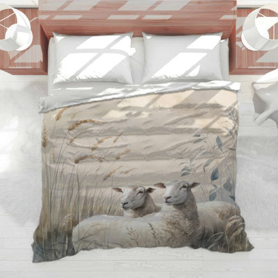 Sheep In Wheat Field Comforter