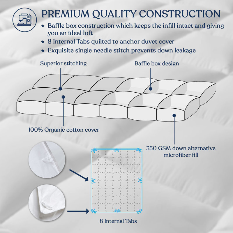 All Season Microfiber Down Alternative Comforter, King