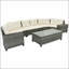 8-pieces Outdoor Wicker Round Sofa Set, Half-Moon Sectional Sets All Weather-1363591045-1363591040