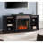 Gallatin Criss-Cross Electric Fireplace w/ Bookcases-1033716616